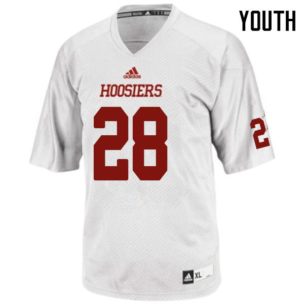 Youth #28 Kristian Pechac Indiana Hoosiers College Football Jerseys Sale-White
